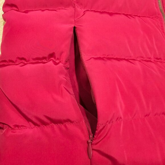 Women's Talbots Down/Feather Puffer Vest Cranberry‎ Red Pockets Size M - Picture 6 of 6